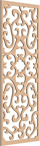 Miniatura 165 de Smithfield Paneles de pared decorativos de madera con calado, 13 3/8 pulgadas de ancho x 34 3/8 pulgadas de alto x 3/8 de alto, roble rojo rojo