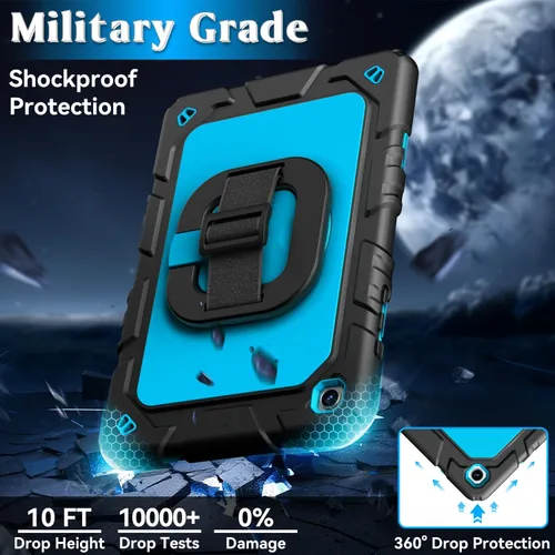 Miniatura 7 de Grifobes Fundas para Samsung Galaxy Tab A11 Plus 2025 / A9 Plus de 11 pulgadas 2023, a prueba de golpes, con protector de pantalla, soporte