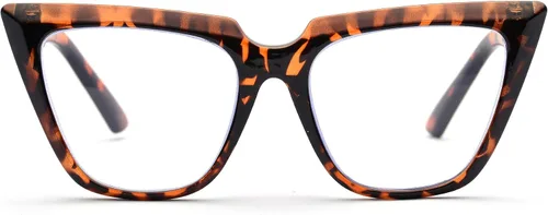 Miniatura 10 de ZUVGEES Gafas de lectura elegantes de gran tamaño con bloqueo de luz azul CatEye para mujer, marcos de anteojos grandes, lentes grandes, lectores