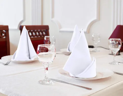 Miniatura 2 de Utopia Kitchen Servilletas de tela blanca, 12 unidades, 18 x 18 pulgadas, mezcla de algodón absorbente, lavables y reutilizables, para cenas