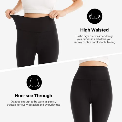 Miniatura 3 de SINOPHANT - Leggings de tiro alto para mujer, pantalones de yoga suaves, cortos y largos para entrenamiento atlético