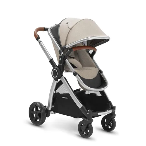 Miniatura 22 de Mompush cochecito estándar de tamaño completo, plegable en un solo paso, asiento con orientación delantera o trasera para niños, cesta de fácil Negro