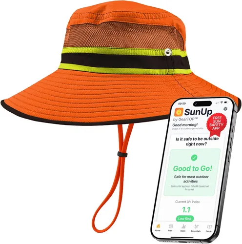 Miniatura 27 de GearTOP Safari Hat for Men Sun Hats for Women UV Protection UPF 50+ Fishing, Gardening, Hiking Hat (22-23 1/2")