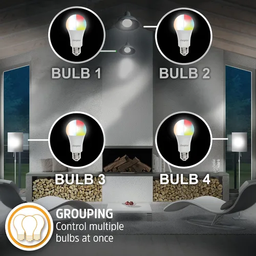 Miniatura 7 de Energizer Connect Smart A19 - Bombilla LED RGB multicolor y multicolor con control de voz y acceso remoto a través de tu teléfono inteligente