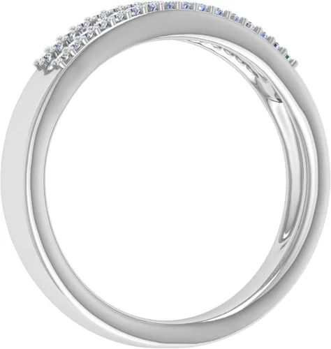 Miniatura 2 de Anillo de boda de 14 quilates con forma redonda de diamantes en oro de 10 quilates