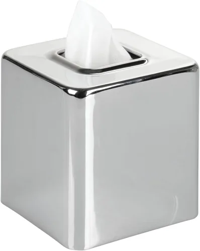 Miniatura 8 de mDesign Caja de Pañuelos — Soporte decorativo para caja de pañuelos para dormitorios, baños y más — Cubierta cuadrada para caja de pañuelos