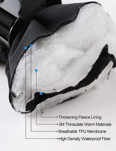 Miniatura 2 de Frlozs Guantes de esquí y nieve impermeables aislados -30 F 3M guantes térmicos para motocicleta cálidos guantes de invierno para hombres y mujeres