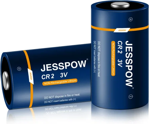 JESSPOW Batería de litio CR2 de 3 V, baterías CR2 para telémetro de golf, linterna, cámaras fotográficas, sistemas de alarma, paquete de 2 (no