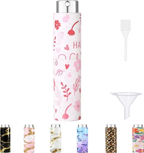 Miniatura 12 de Botellas de perfume atomizador recargable para viaje – Mini rociador portátil a prueba de fugas para colonia y aceites esenciales, botellas
