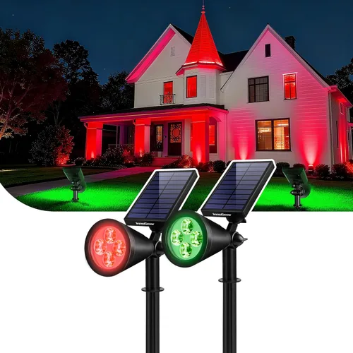 Miniatura 15 de InnoGear Luces solares 2 en 1, impermeables, para exteriores, paisajismo, iluminación, luz de pared, encendido/apagado automático, para patio