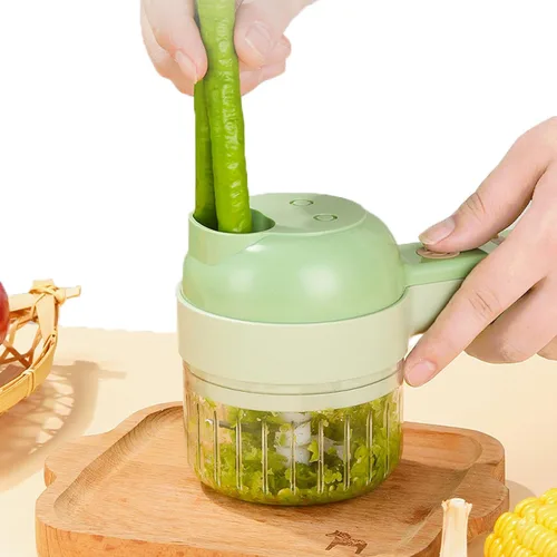 5 en 1 máquina de corte de verduras eléctrica portátil de mano, cortador eléctrico de verduras, máquina de corte y trituración eléctrica