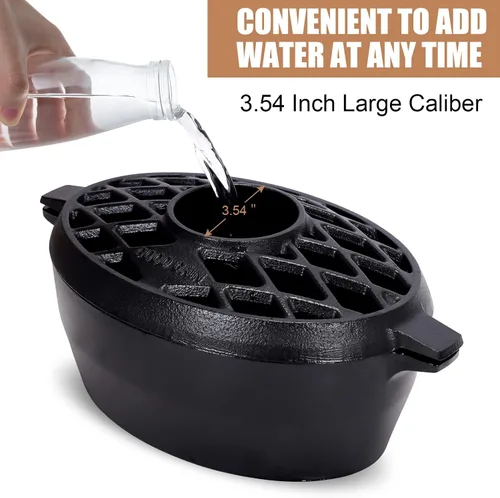 Miniatura 4 de G Good Gain Vaporizador para Estufa de Leña, Humidificador de Chimenea, Humidificador de Hierro Fundido para Estufa, Acabado Negro Mate, Resistente