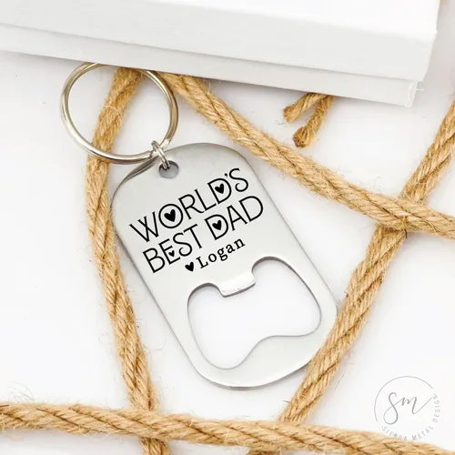 Miniatura 7 de Idea de regalo de Navidad personalizada para papá, número uno, abrebotellas, llavero regalo para papá en Navidad, el mejor regalo de Navidad