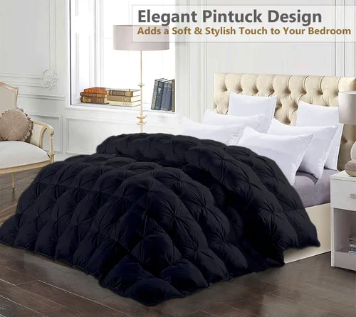 Miniatura 2 de Lujoso para todas las estaciones – Colección de hotel – Estilo Pintuck – 100% algodón orgánico tamaño Twin XL 68 x 92 pulgadas, edredón plisado de 1