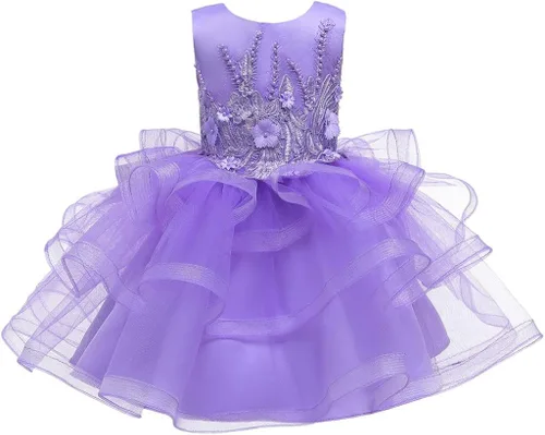 Vestido de tul con flores para niñas pequeñas, vestido formal de fiesta de cumpleaños, vestido de fiesta de lentejuelas para desfiles, vestido tutú
