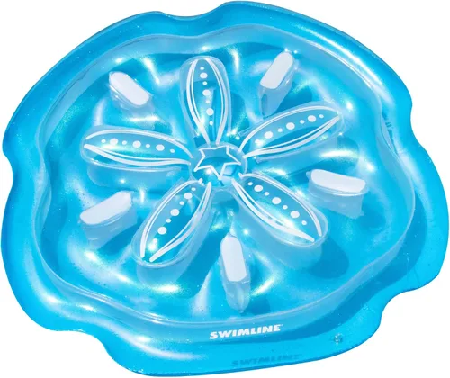 Miniatura 12 de Swimline Balsa inflable con diseño de bandera de la paz americana de isla para piscina