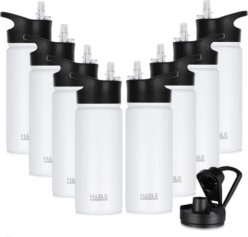 Miniatura 7 de HASLE OUTFITTERS Botella de agua aislada de 16 onzas para niños, botella de agua de acero inoxidable de doble pared al vacío, a prueba de fugas