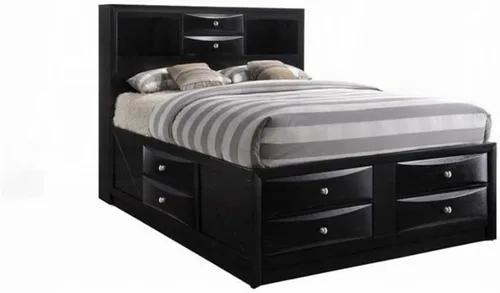 Acme Cama de almacenamiento Irlanda Queen en negro
