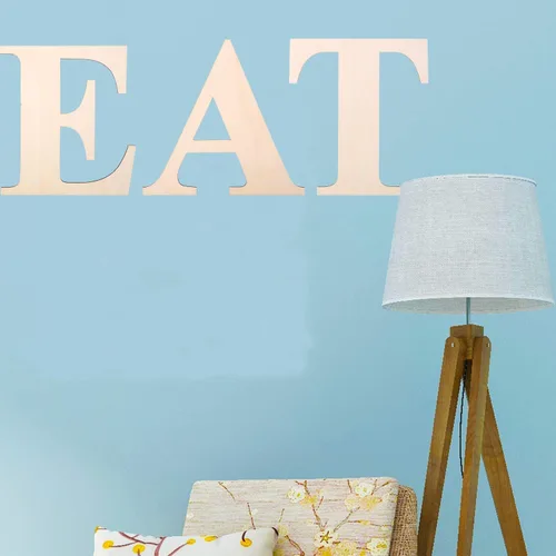 Miniatura 4 de Letra de madera de 12 pulgadas, letras de madera para decoración de pared, letras de madera en blanco sin terminar de 1/5 pulgadas para decoración