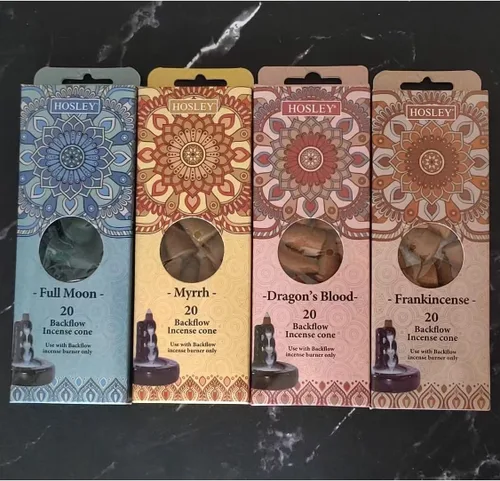 Miniatura 6 de Hosley Full Moon - Conos de incienso verde de reflujo de luna, aroma de larga duración para positividad y aire puro, polvo de madera, aromaterapia