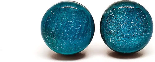 Miniatura 15 de Juego de Aretes de Tuercas, Brillo, 10 mm, Tuercas Redondas para Mujeres, Niñas y Hombres, Hecho a Mano, Postes de Acero Inoxidable para Orejas