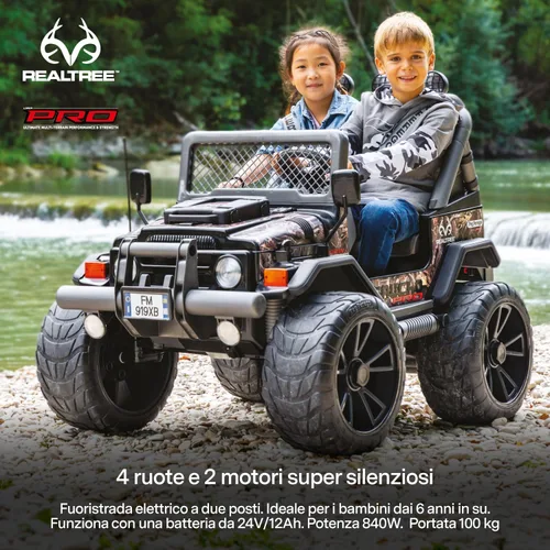 Miniatura 2 de Peg Perego Gaucho PRO Realtree Camo 24 voltios, vehículo todoterreno extra grande