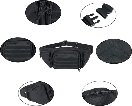 Miniatura 3 de 5FLEX - Cangurera táctica – Cangurera oculta – Bolsa EDC para hombres – Riñonera militar – Bolsa táctica para el cuerpo – Riñonera táctica