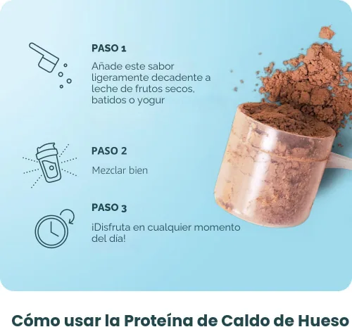 Miniatura 8 de Ancient Nutrition Proteína en polvo hecha de verdadero caldo de huesos, sabor chocolate, 20 g de proteína por porción, envase de 20 porciones
