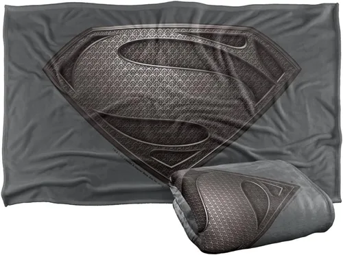 Miniatura 9 de Manta de tacto sedoso Superman Man of Steel oficialmente licenciada y decolorada, súper suave, 50" x 60" Hombre de acero desaturado