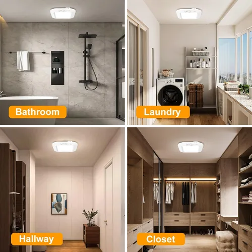 Miniatura 2 de Luz de Techo con Sensor de Movimiento a Batería, 180LM 6000K Luces de Armario a Batería con Sensor de Movimiento, Luz de Techo Inalámbrica de 48LED
