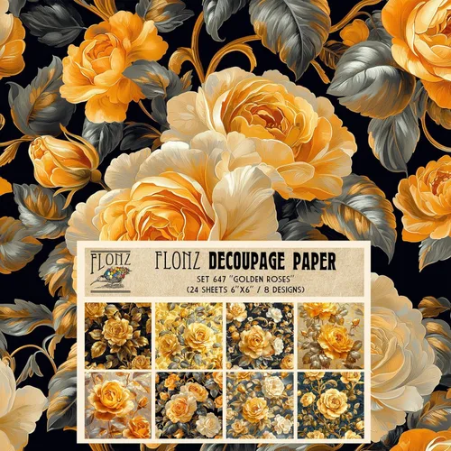 Miniatura 12 de Decoupage - Paquete de papel (24 hojas de 6 x 6 pulgadas) Secret Garden # Papel de patrón de estilo vintage para decoupage, manualidades y álbumes