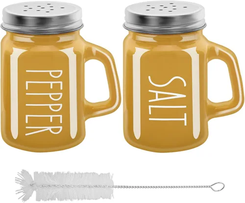 Miniatura 11 de 2 botellas de vidrio para especias de 4 onzas, saleros, botellas de especias para el hogar, salero y pimentero, tarro de condimentos multiusos