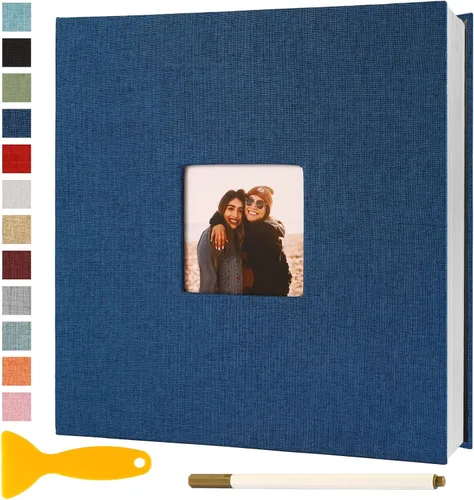 Miniatura 10 de Álbum de fotos autoadhesivo con páginas adhesivas, álbumes de fotos magnéticos para fotos de 4x6, 5x7, 8x10, libros con páginas adhesivas para bebé