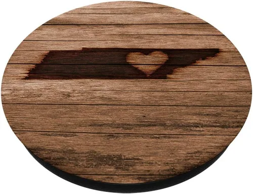 Miniatura 3 de Enchufe Pop de madera con diseño de mapa del estado del corazón de Tennessee – PopSockets Grip y soporte para teléfonos y tabletas