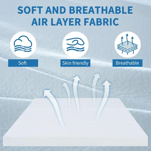 Miniatura 3 de SUNYRISY Colchón Plegable de Repuesto para Sofá Cama de Espuma Viscoelástica de 4 Pulgadas, Colchón Tríptico para Sofá Cama Extraíble Tamaño Full