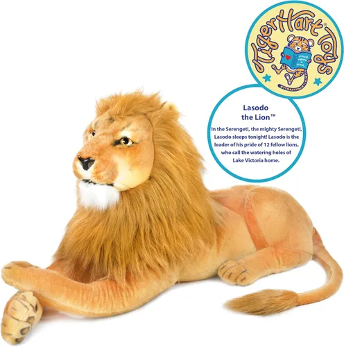 Miniatura 3 de TigerHart Lasodo The Lion - 39 pulgadas (medida de cola no incluida) Gato de peluche grande