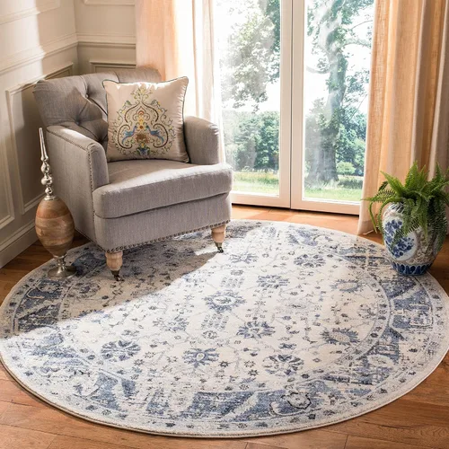 Miniatura 17 de SAFAVIEH Colección Charleston Alfombra de Acento - 2 pies x 5 pies, Gris & Gris Oscuro, Diseño Oriental con Efecto Desgastado, No Desprende Pelusa