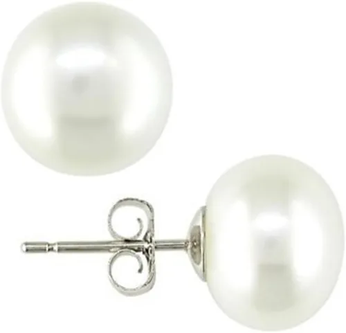 Miniatura 2 de Aretes de plata de ley con elegantes perlas de botón cultivadas en agua dulce, perlas de 0.197-0.472 in, caja de regalo incluida con aretes