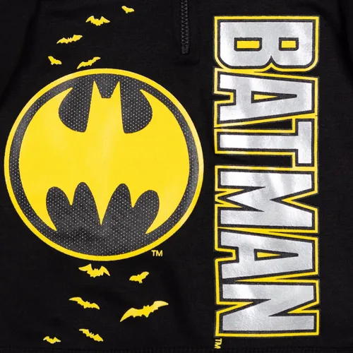 Miniatura 3 de DC Comics Justice League Batman - Sudadera con capucha de forro polar con media cremallera