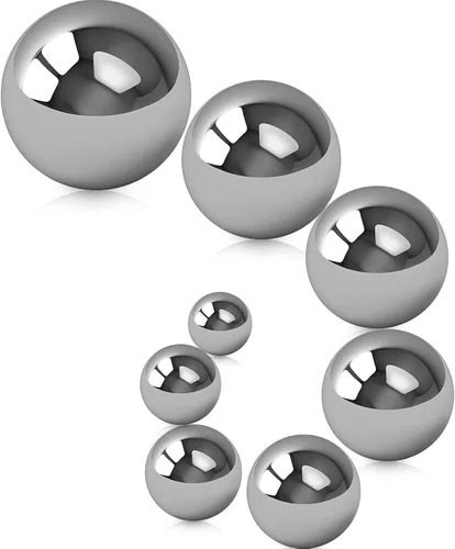 Miniatura 2 de SATINIOR Bolas para hacer anillos de moneda, bola de mancha de puño de mono, surtido de 3/4, 5/8, 9/16, 1/2, 7/16, 3/8, 5/16 y 1/4 pulgadas, bola