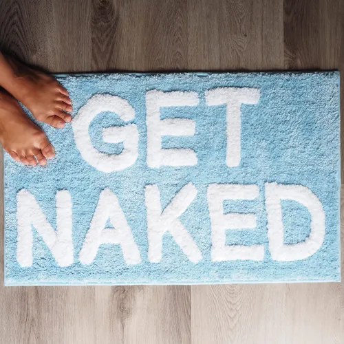 Miniatura 8 de Evovee Alfombra de baño con texto en inglés «Get Nake», de 31.5 x 20 pulgadas, divertida y bonita, alfombra de baño con texto en inglés «Get Nake»