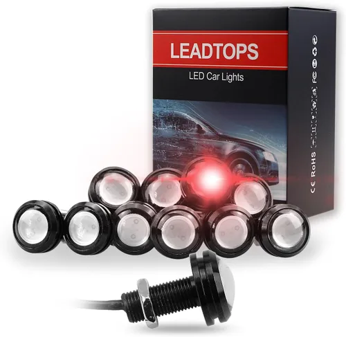 Miniatura 3 de 10 unidades de 0.709 in 12V Eagle Eye LED antiniebla DRL luz de marcha diurna de respaldo de luces traseras inversas de roca bombilla pequeña