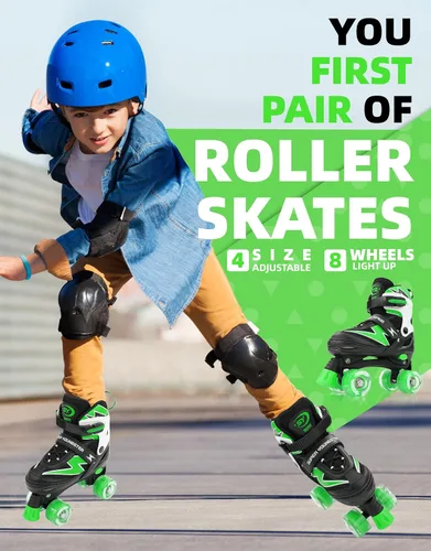 Miniatura 2 de SUPER YOUNGSTER Patines ajustables para niños, patines para niños de 5 a 8 años, patines para niñas de 8 a 12 años con ruedas iluminadas, patines