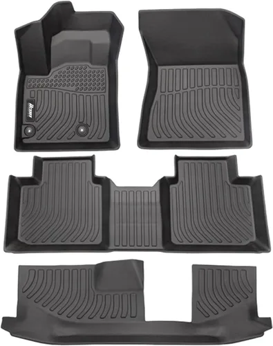 Miniatura 27 de FREEMOTOR802 Compatible con Ford Maverick 2.5L híbrido 2022-2025, alfombrillas de piso negras moldeadas en 3D, protección para 1ª y 2ª fila