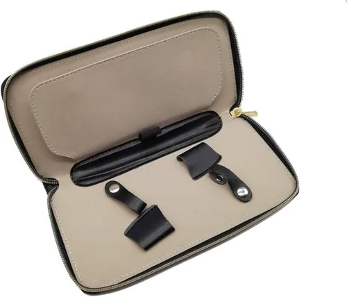 Miniatura 3 de 1 unid cuero tijeras caso peluquero peluquero bolsa accesorios peluquero herramientas de peinado