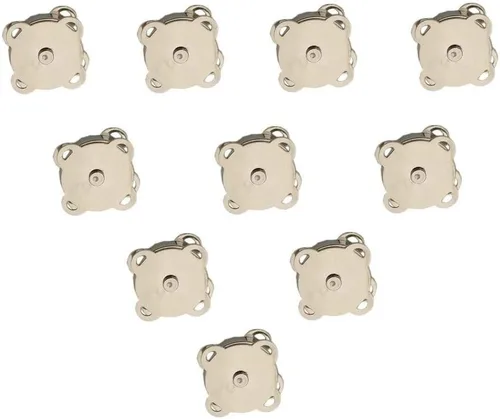 Miniatura 7 de WAFJMAF - 10 juegos de cierres magnéticos para bolsas, botones a presión, monedero ideal para cierre, bolso, ropa, costura, manualidades, no Negro