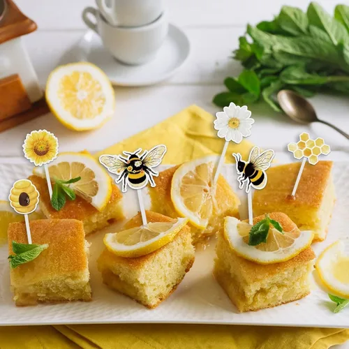 Miniatura 9 de WERNNSAI 36 adornos para cupcakes de abejorros – Decoración para tartas de abejorro, decoración de pastel de panal, decoración de fiesta