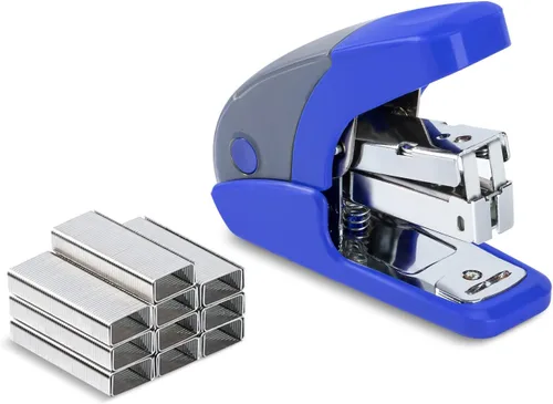 Miniatura 12 de PAPERPAL - Juego de grapadora mini sin esfuerzo, capacidad para 20 hojas, quitagrapas y almacenamiento de grapas integrados, contiene grapas