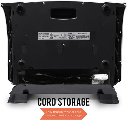 Miniatura 4 de Calentador de Espacio Infrarrojo Heat Storm Phoenix con Patas Desmontables, Control Remoto, Eficiente Energéticamente-750-1500 Vatios, Blanco