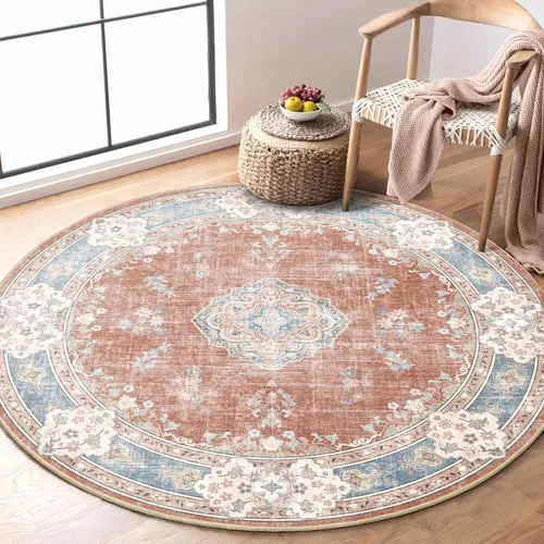 Miniatura 107 de Alfombra Verde MUJOO de 8'x10', Alfombras de Área para Sala de Estar, Alfombras Lavables, Alfombra Grande de Área, Alfombra Boho de Área de 8'x10